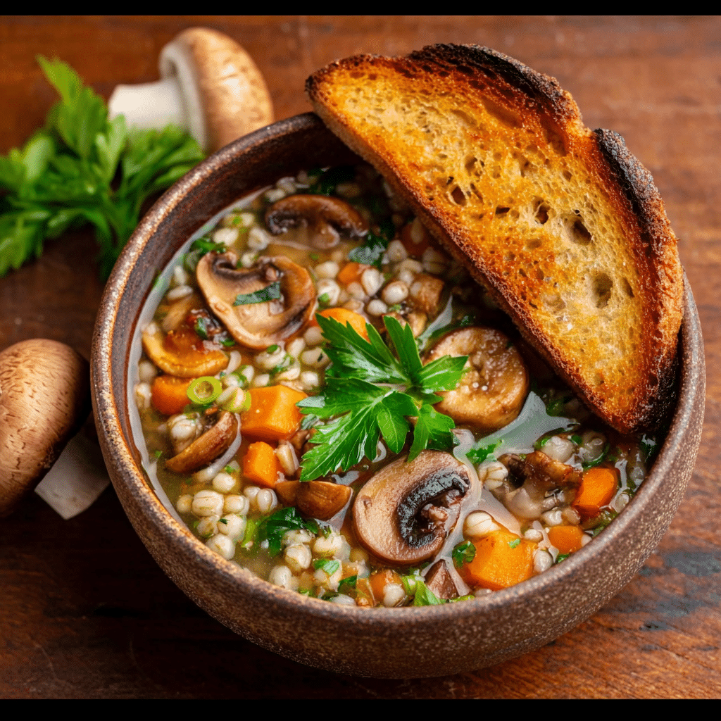 Mushroom Barley Soup Recipe - Recipe Image