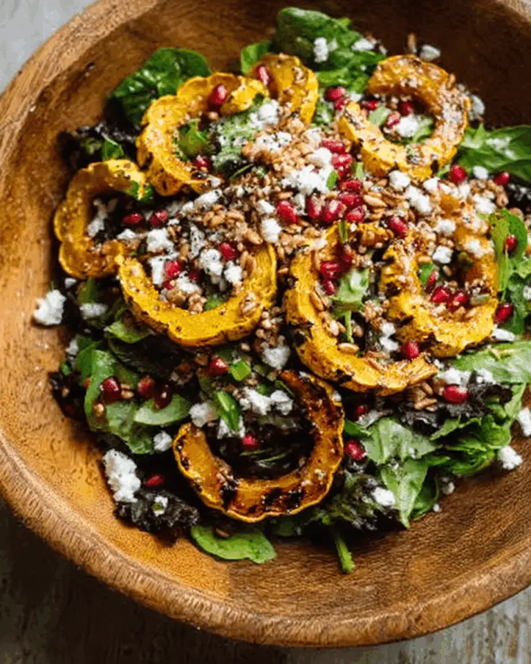 Delicata Squash Salad with Tahini Dressing Recipe