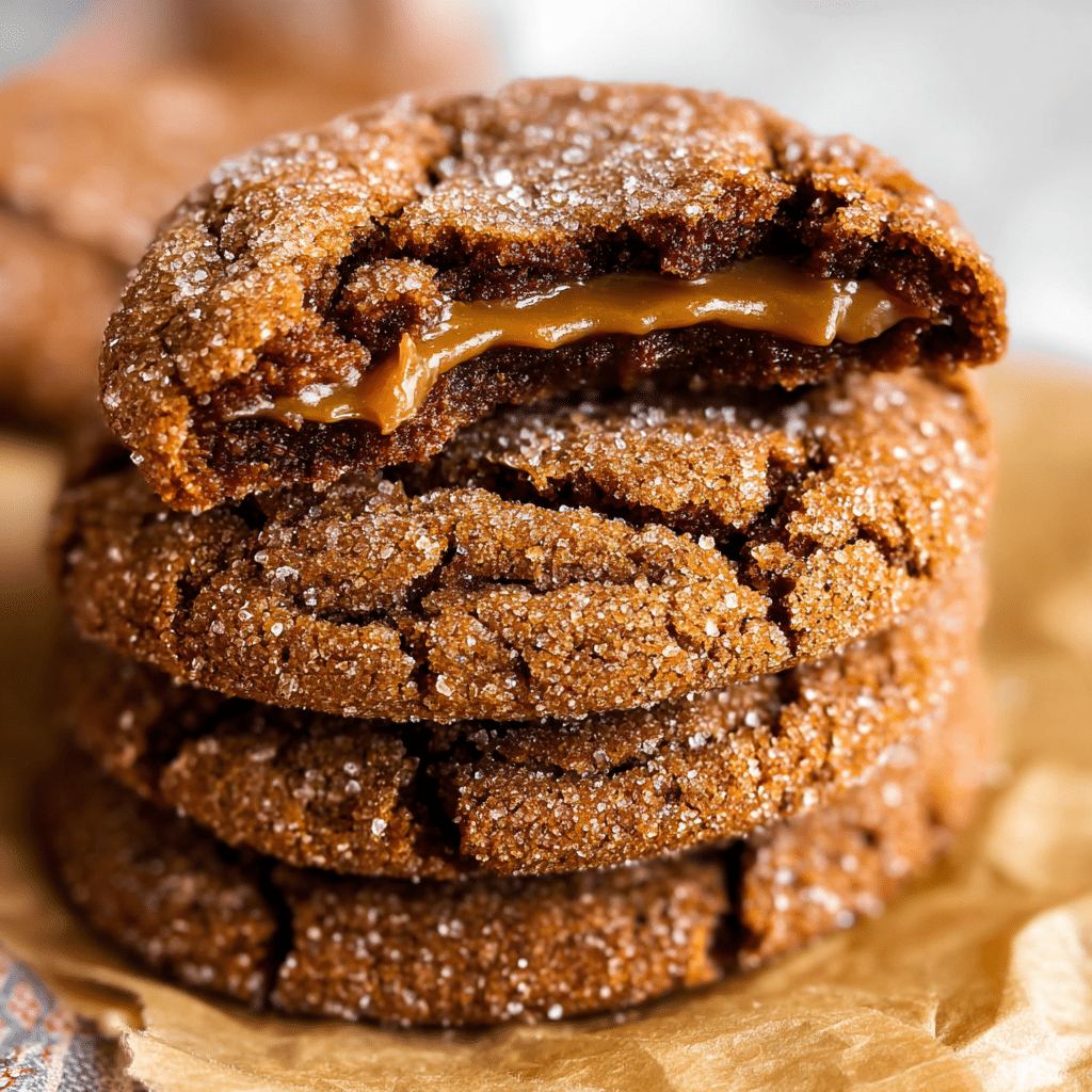 Caramel-Stuffed Ginger Cookies Recipe - Recipe Image