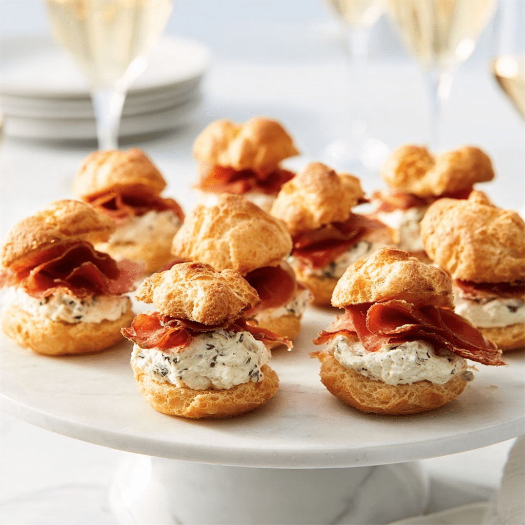 Savoury Choux Buns with Smoked Salmon Recipe - Recipe Image