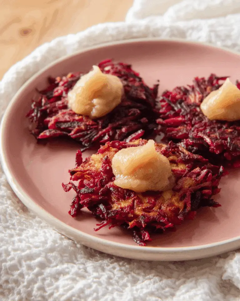 Beet & Goat Cheese Latkes Recipe