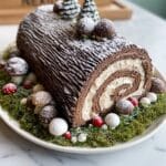 Yule Log Cake (Bûche de Noël) – Festive Chocolate Sponge Roll with Creamy Frosting Recipe