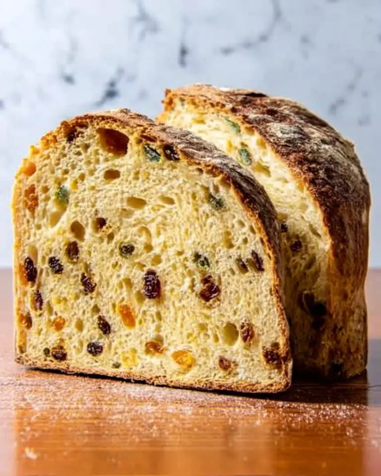Homemade Italian Panettone: Traditional Christmas Bread with Candied Fruit and Raisins Recipe