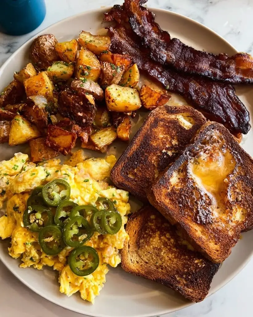 Savory French Toast with Beef and Eggs Recipe