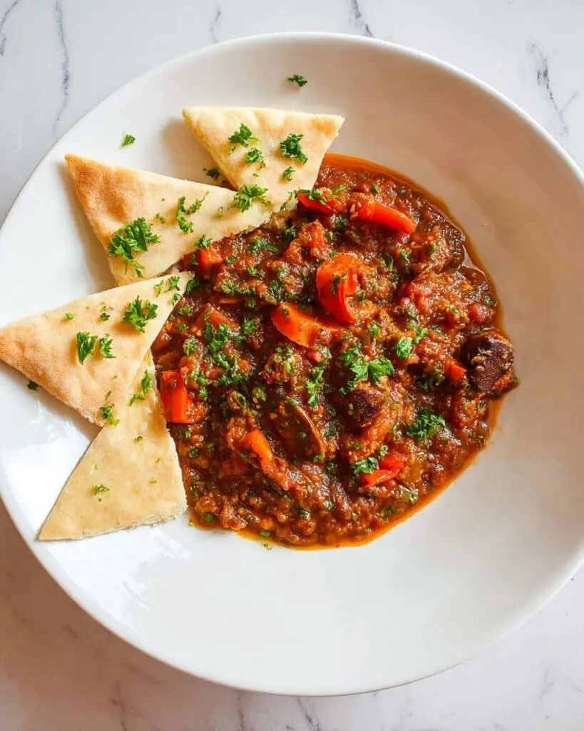 Roasted Eggplant & Tomato Dip (Zaalouk) Recipe