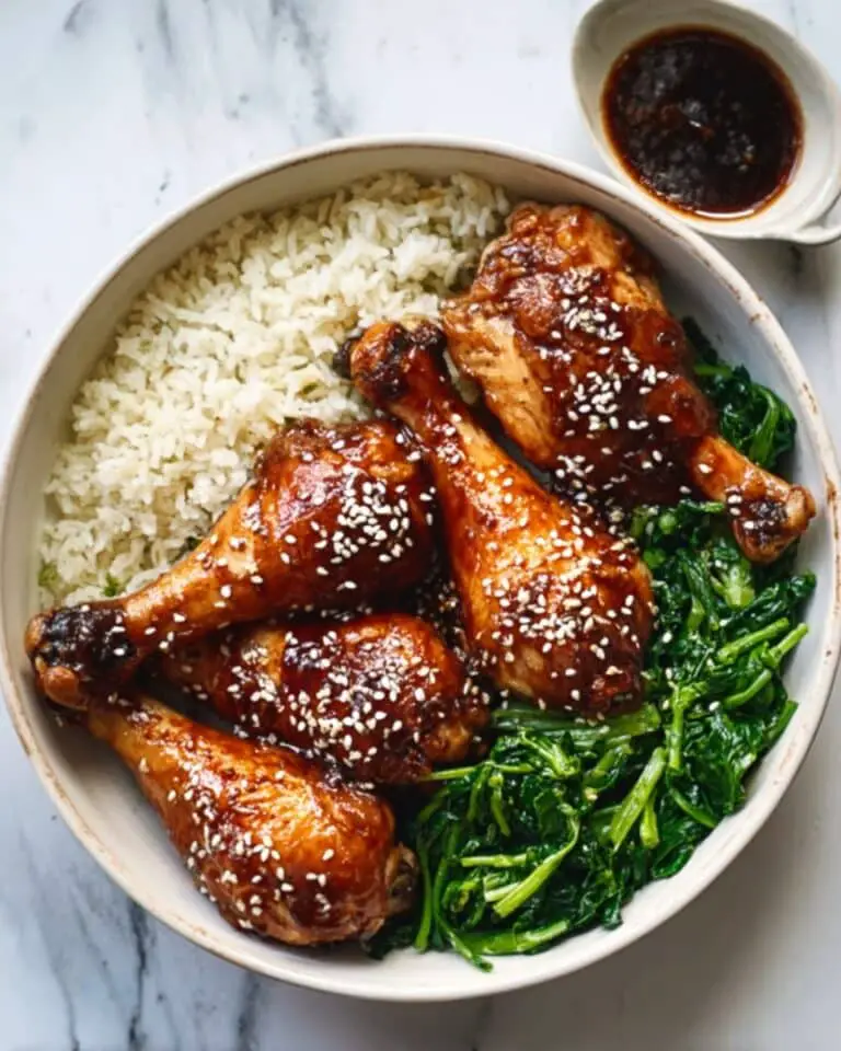 Honey Soy Chicken Drumsticks with Coconut Cauliflower Rice Recipe