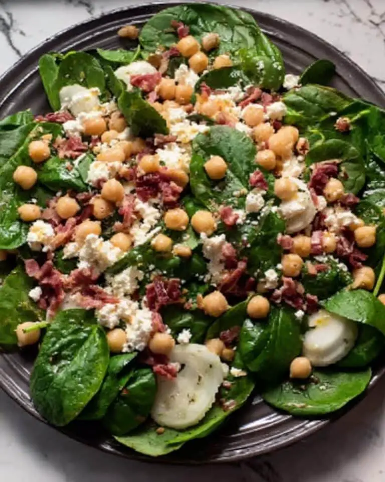 Warm Spinach & Mushroom Salad Recipe