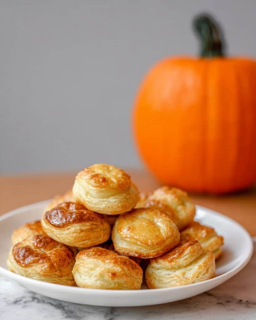 Puff Pastry Pumpkin Pockets with Caramelized Onions Recipe