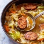 European Cabbage and Sausage Soup Recipe
