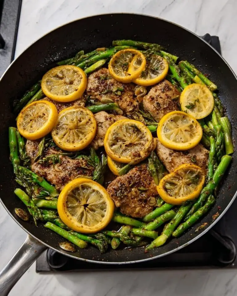 Garlic Lemon Chicken and Asparagus Skillet Recipe