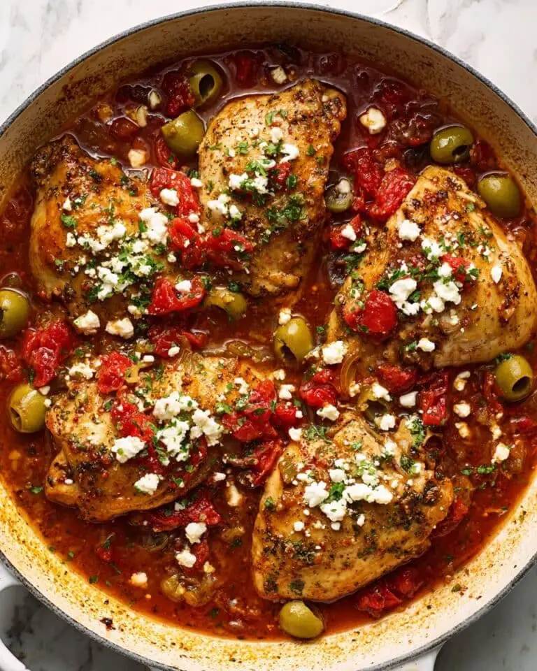 Mediterranean Chicken Bake with Tomatoes and Olives Recipe