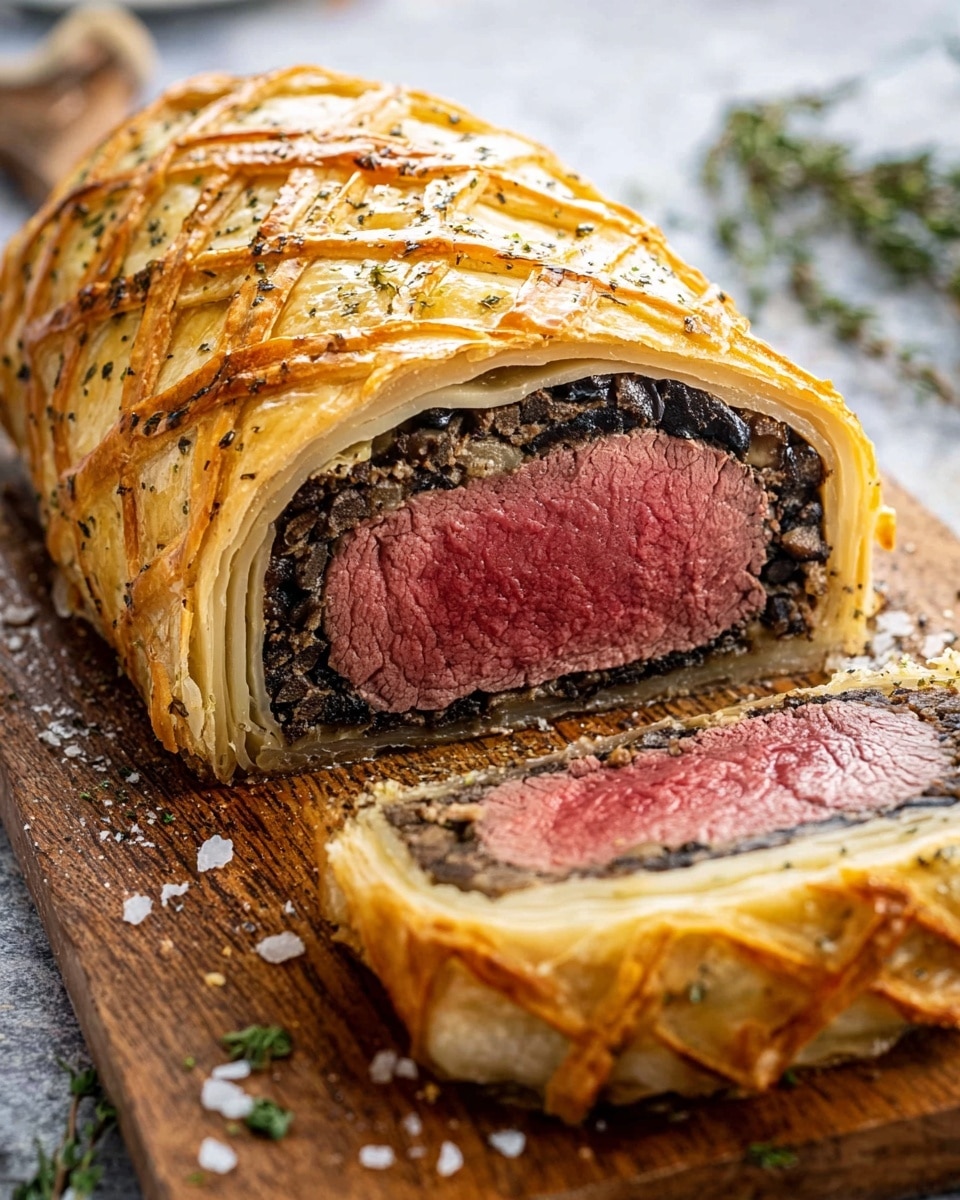 A close-up view of a large stainless steel pan on a white stove top, filled with finely chopped brown cooked mushrooms spread evenly around the edges, while a clear amber liquid is poured into the center from a bottle by a woman's hand. A green silicone spatula with a wooden handle rests inside the pan, stirring the ingredients gently. The background surface is a white marbled texture. photo taken with an iphone --ar 4:5 --v 7
