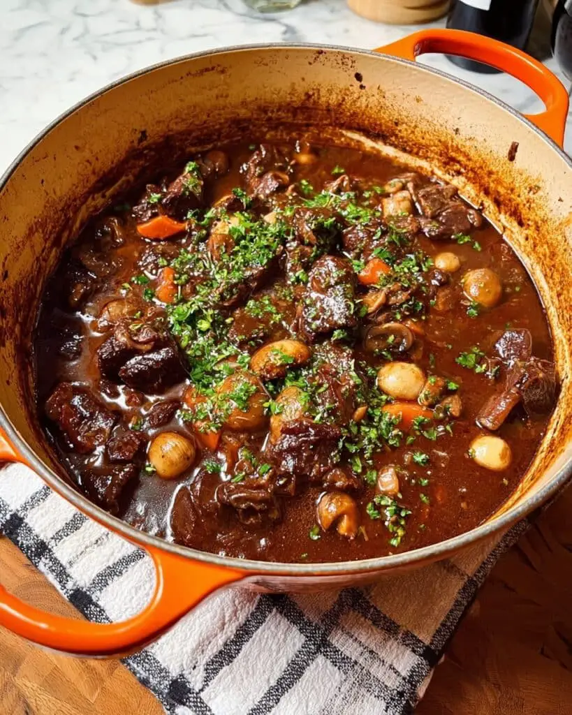 Slow-Cooked Beef Bourguignon Recipe