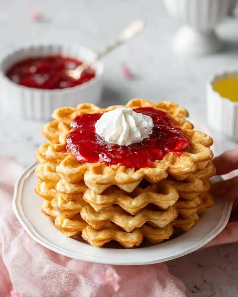 Norwegian Heart-Shaped Waffles with Cardamom and Vanilla Recipe