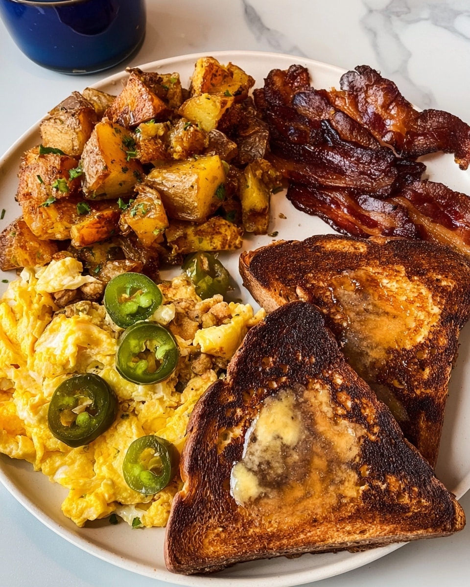 Savory French Toast with Beef and Eggs Recipe - Recipe Image