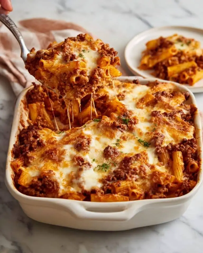 Baked Rigatoni with Meat Sauce Recipe