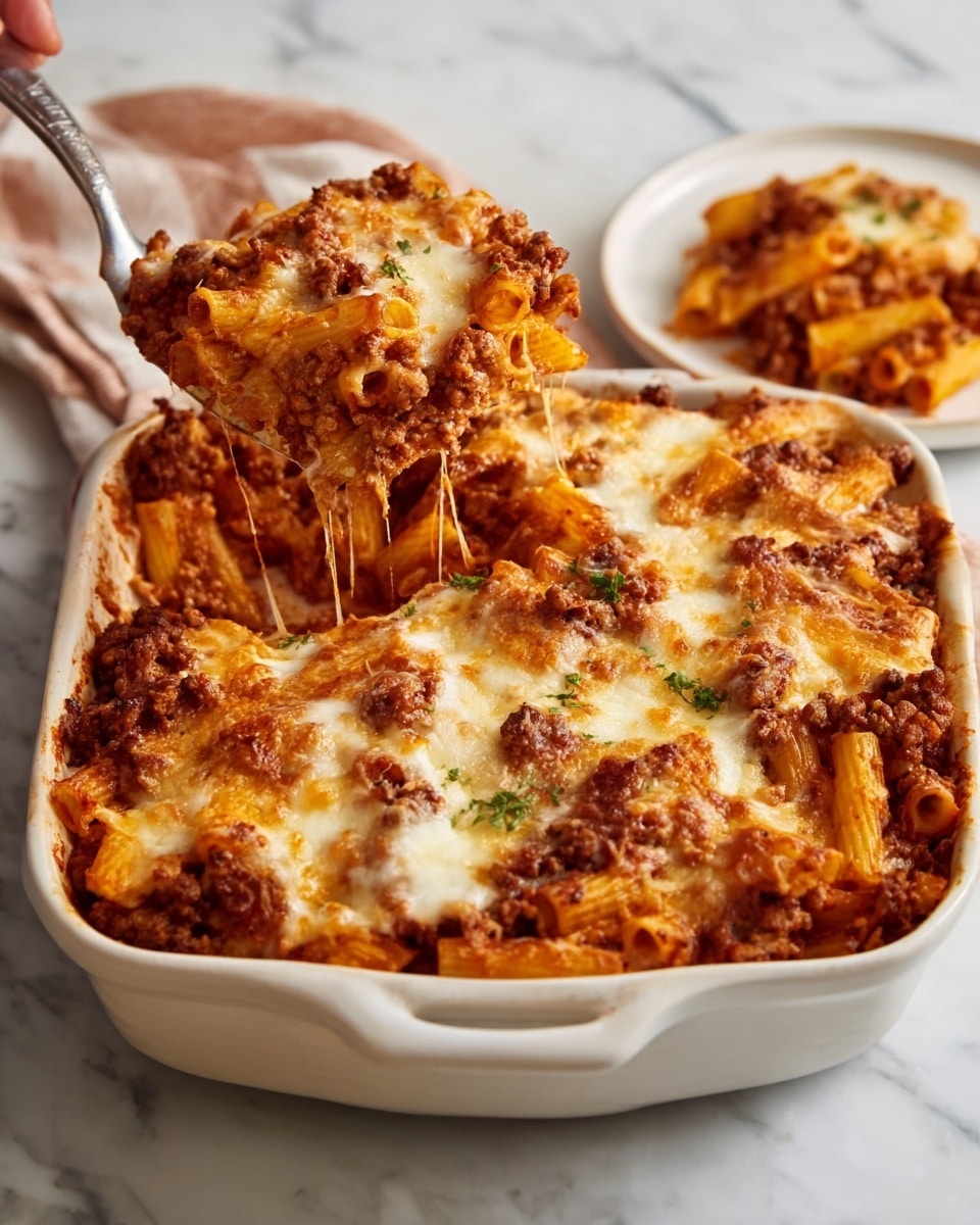 Rusmar Baked Rigatoni Baked Rigatoni with Meat Sauce | Deliciously Easy Pasta Bake