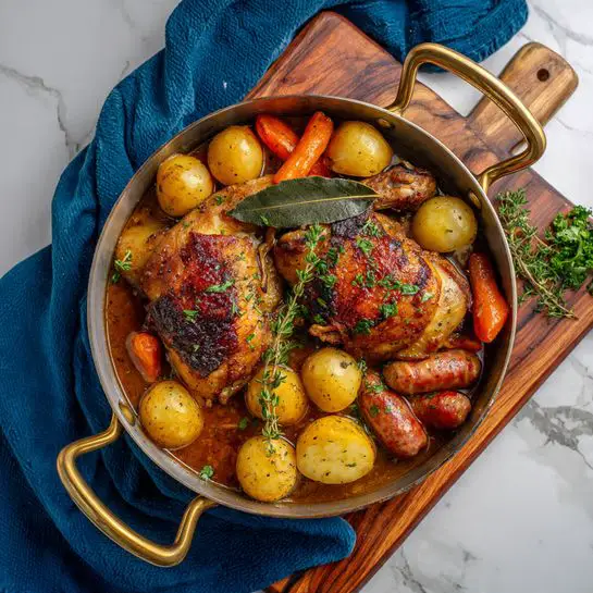 Slow-Cooked Coq au Vin Recipe - Recipe Image