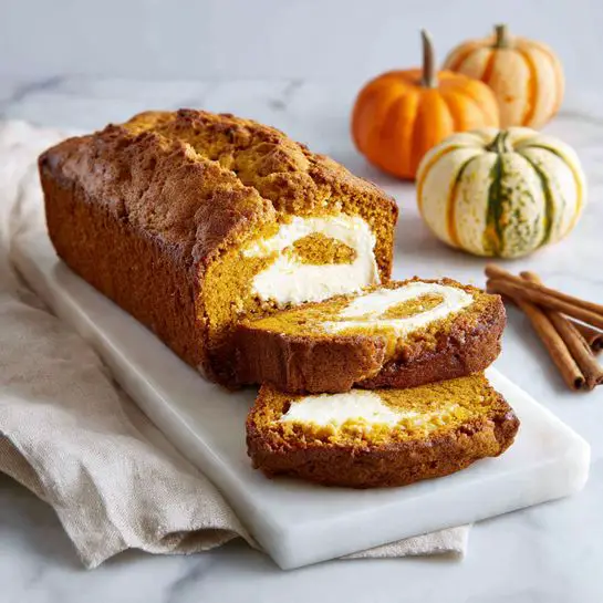 Pumpkin Bread with Cream Cheese Swirl Recipe