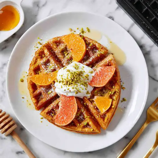 Norwegian Heart-Shaped Waffles Recipe - Recipe Image