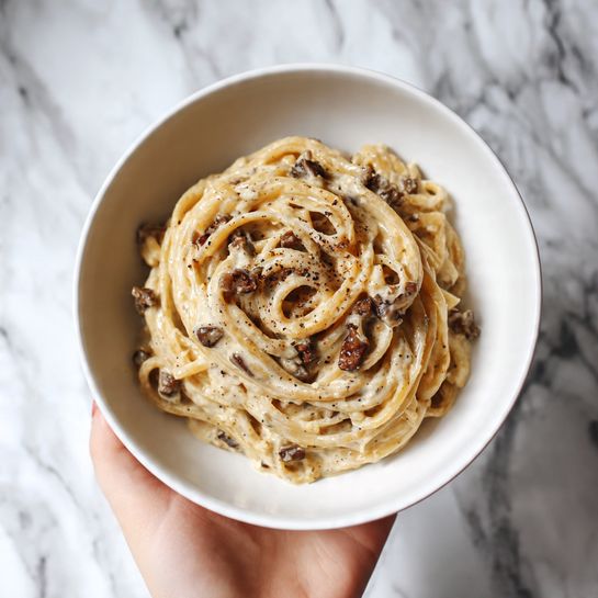 Caramelized Onion & Parmesan Pasta Recipe - Recipe Image
