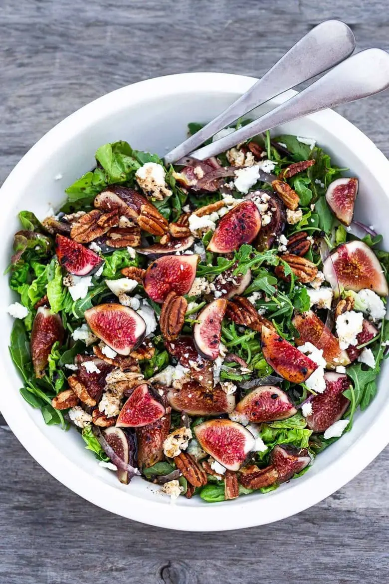 Fig Arugula Salad with Goat Cheese and Walnuts Recipe - Recipe Image