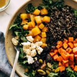 Winter Grain Bowl Salad with Roasted Vegetables, Cranberries, and Lemon-Dijon Vinaigrette Recipe