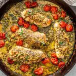 Creamy Pesto Chicken with Roasted Tomatoes Recipe