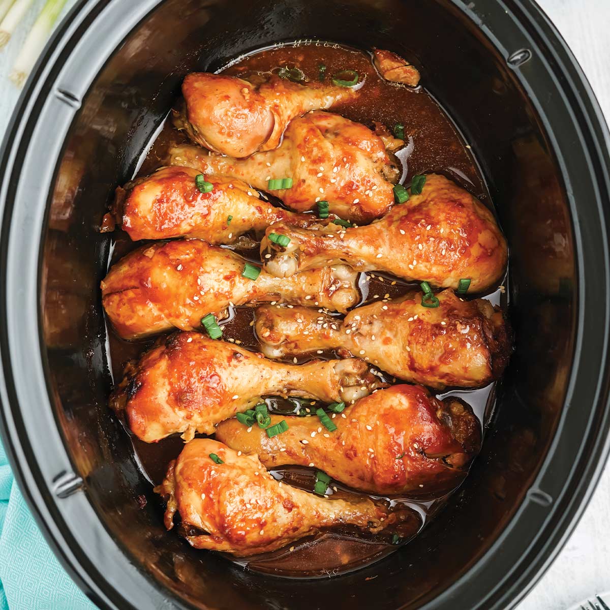 Slow Cooker Braised Chicken Drumsticks Recipe - Recipe Image
