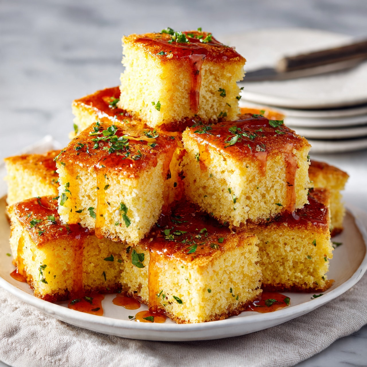 Homemade Cornbread with Maple Butter Topping Recipe - Recipe Image
