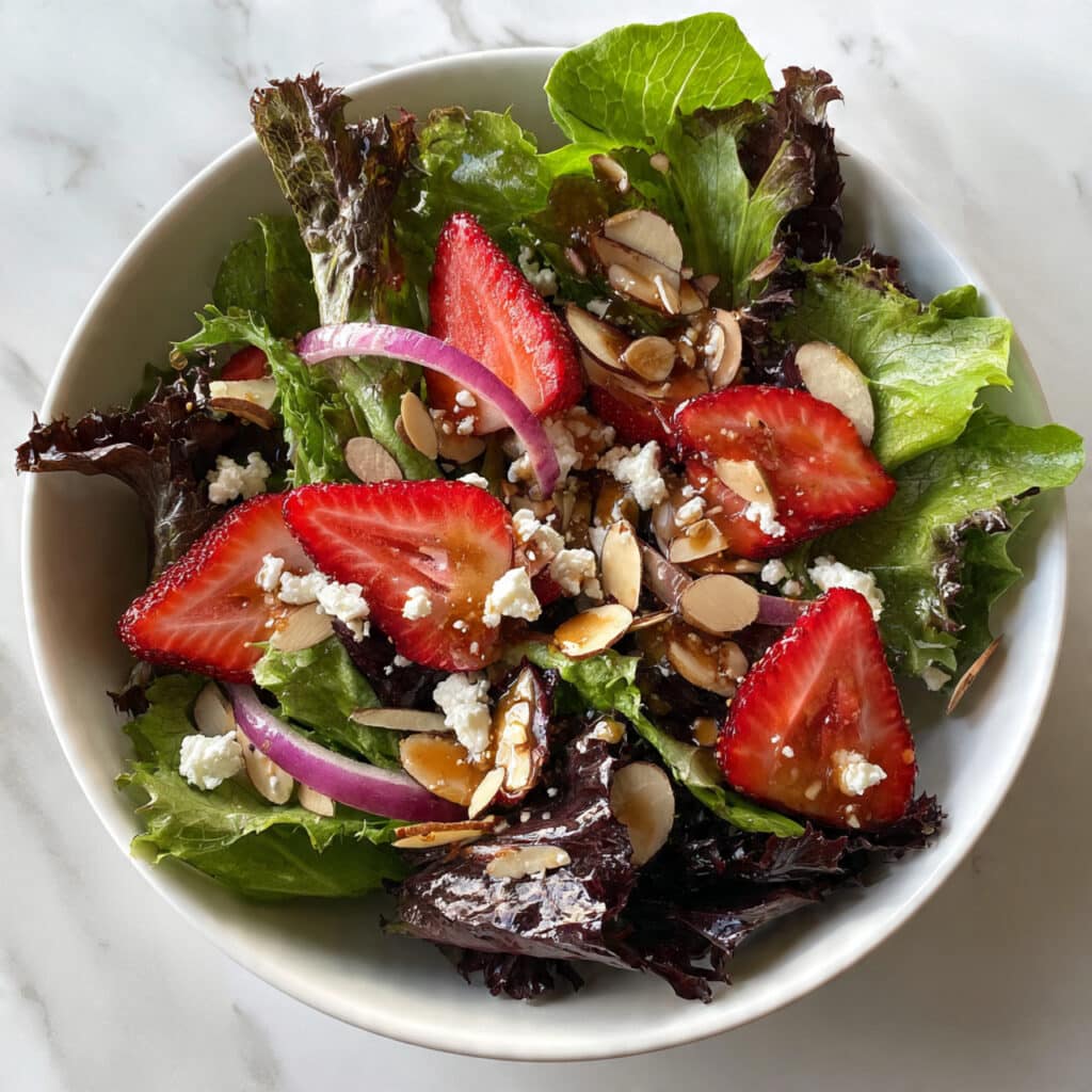 Strawberry and Feta Salad with Honey Dressing Recipe