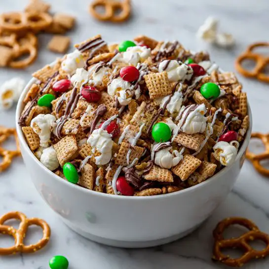 Crunch Mix: No-Bake Salty Snack Mix with Cereal, Pretzels, Crackers, and Nuts Recipe