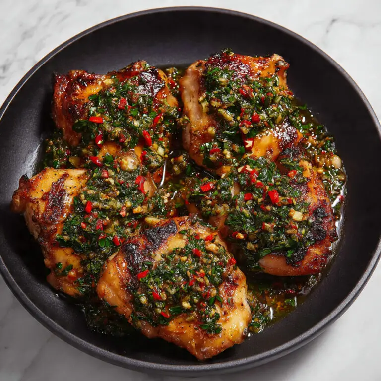 Grilled Chicken with Zesty Chimichurri Sauce Recipe