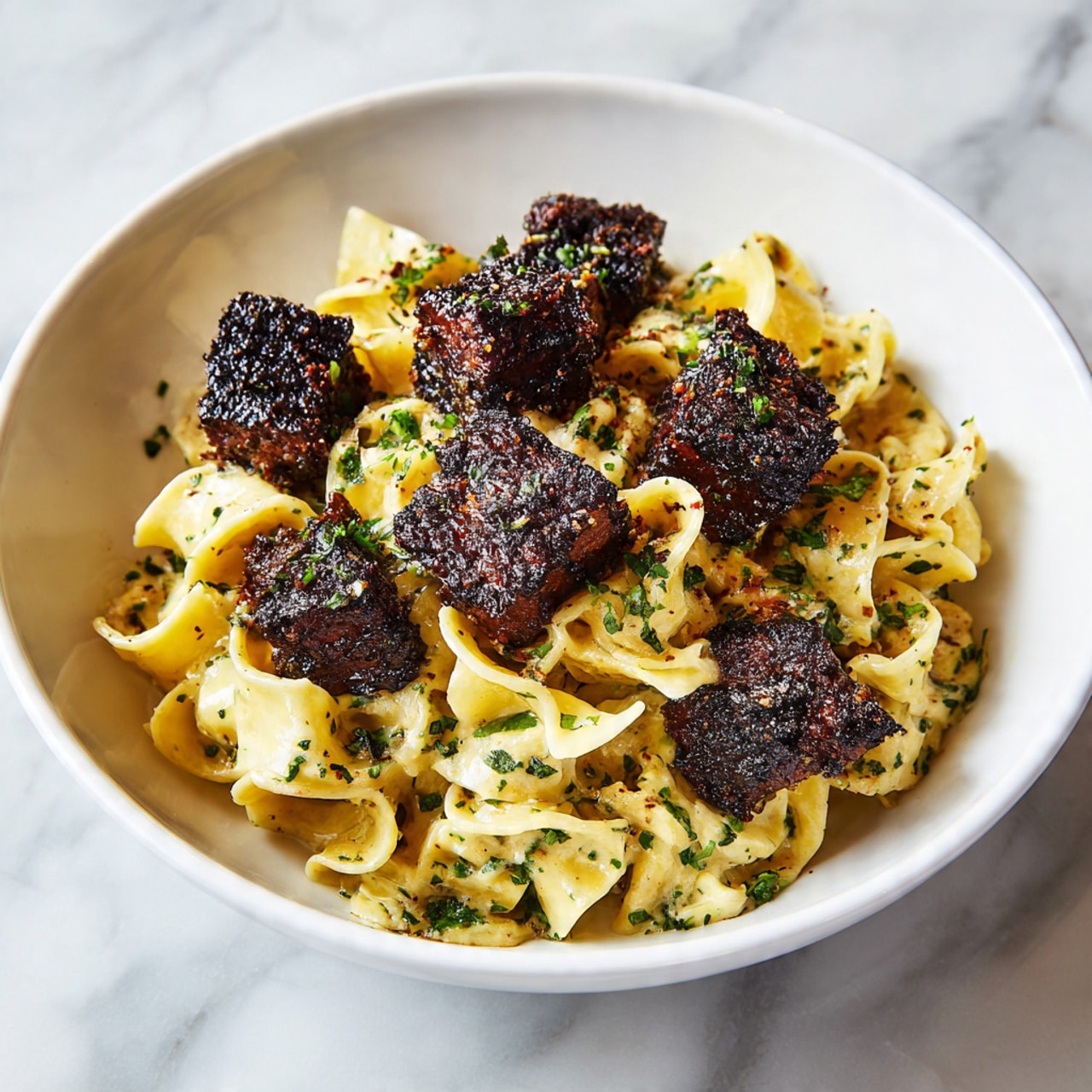 Garlic Butter Steak Pasta Recipe