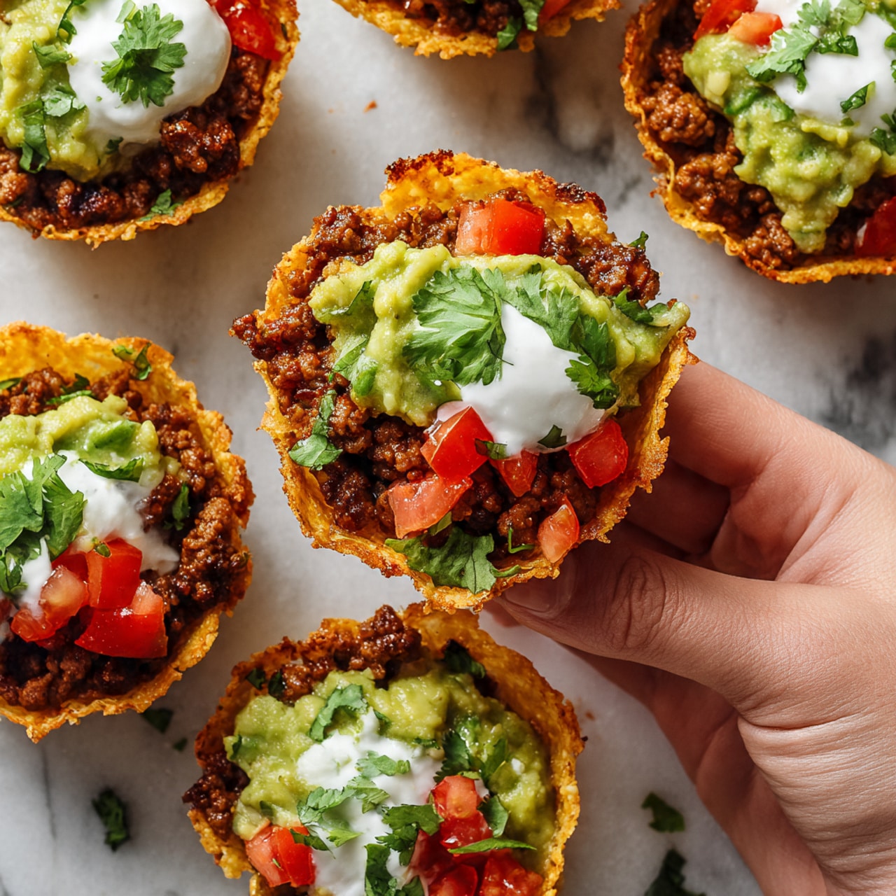 Baked Taco Cups Recipe: Easy, Crispy Mini Fiesta Bites Recipe - Recipe Image