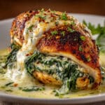 Cheesy Spinach Stuffed Chicken Breast Recipe