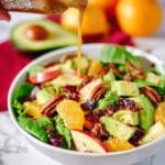 Apple, Pecan, Cranberry, and Avocado Spinach Salad with Balsamic Dressing Recipe