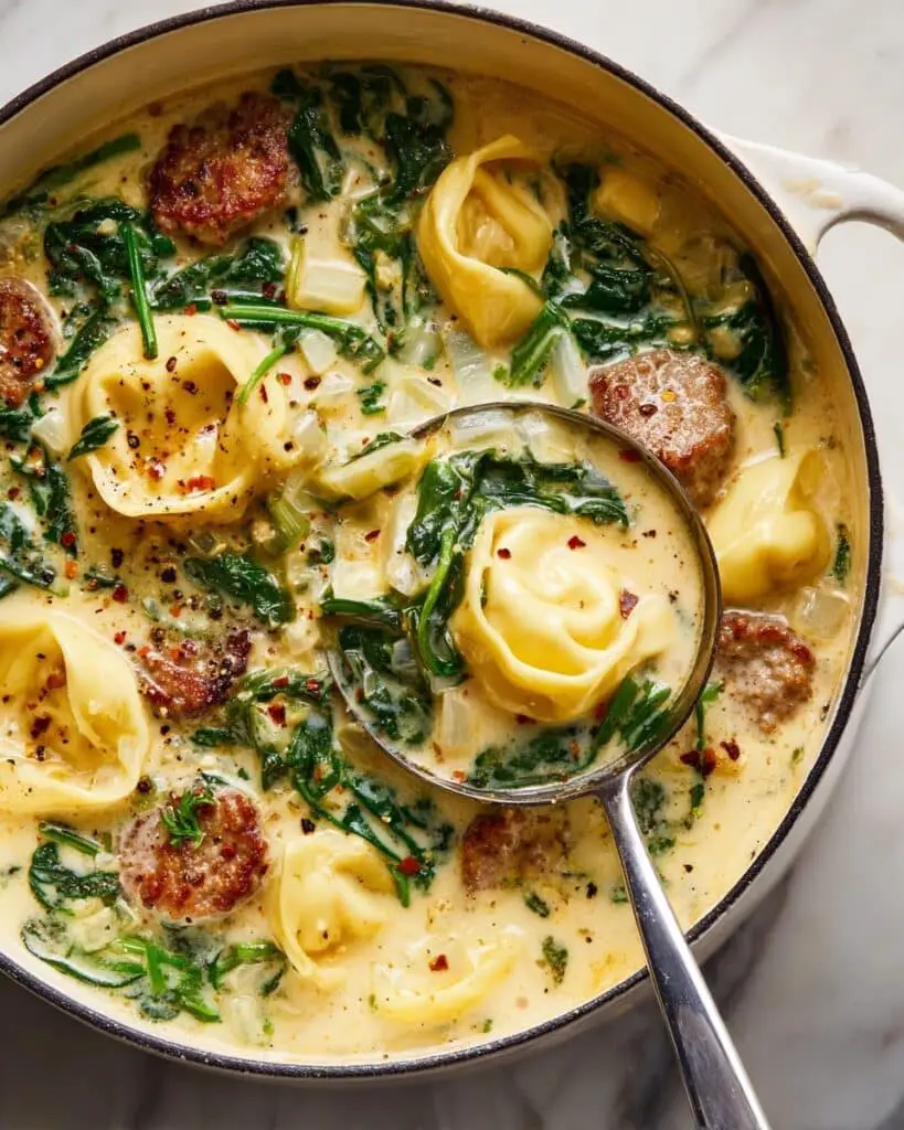 Creamy Sausage Tortellini Soup Recipe