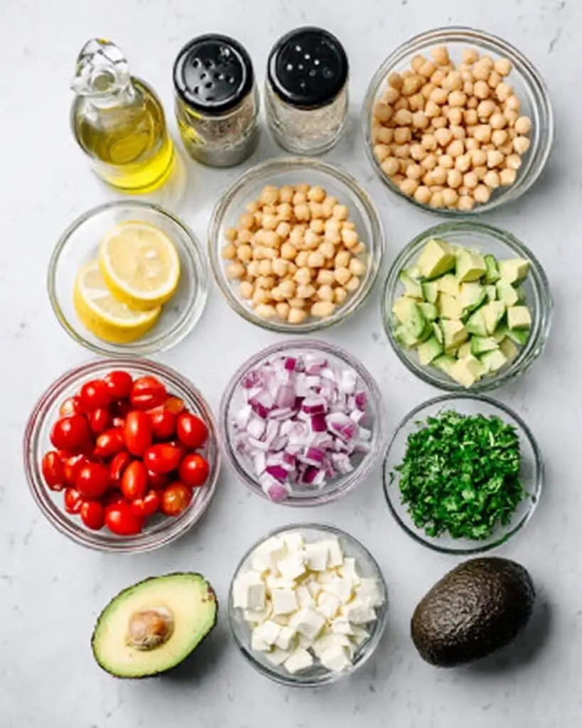 Chickpea Feta Avocado Salad Recipe