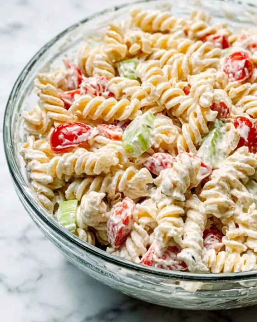 Creamy Pasta Salad with Crunchy Vegetables Recipe