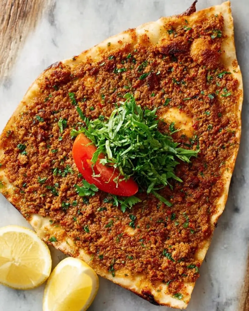 Lahmacun (Turkish Flatbread with Meat) Recipe