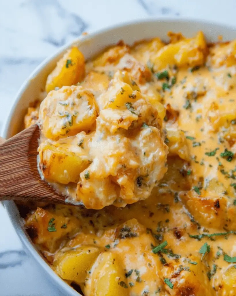 Cheesy Potato Egg Scramble Recipe