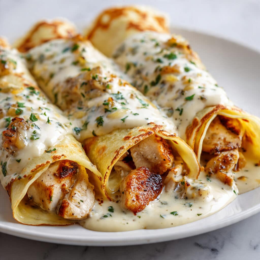 Cheesy Garlic Chicken Wraps Recipe