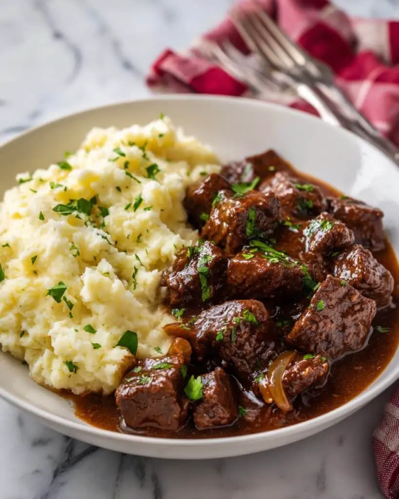 Crock Pot Steak Bites in Garlic Butter Sauce Recipe