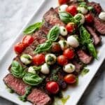 Grilled Flank Steak Caprese with Balsamic Dressing Recipe