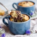 5 Minute Chocolate Chunk Banana Bread Mug Cake Recipe