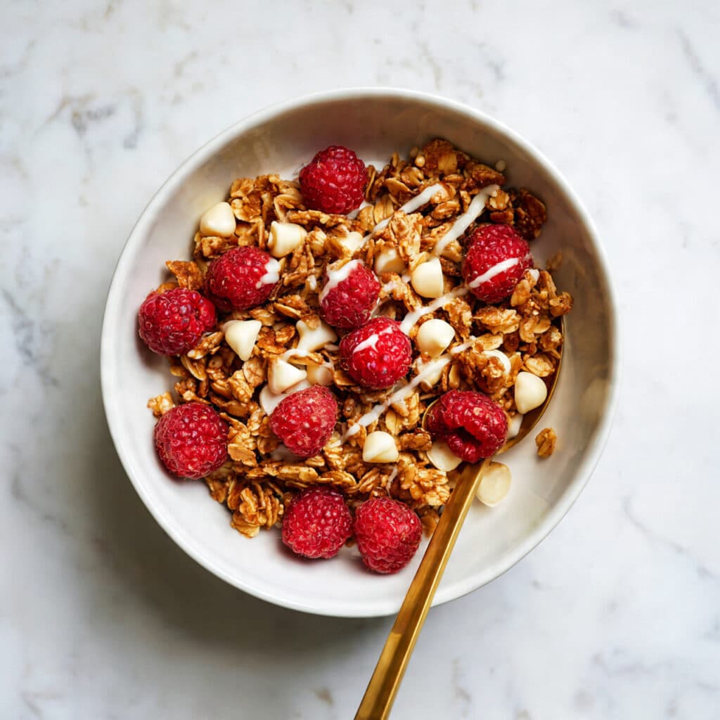 White Chocolate Raspberry Granola Recipe