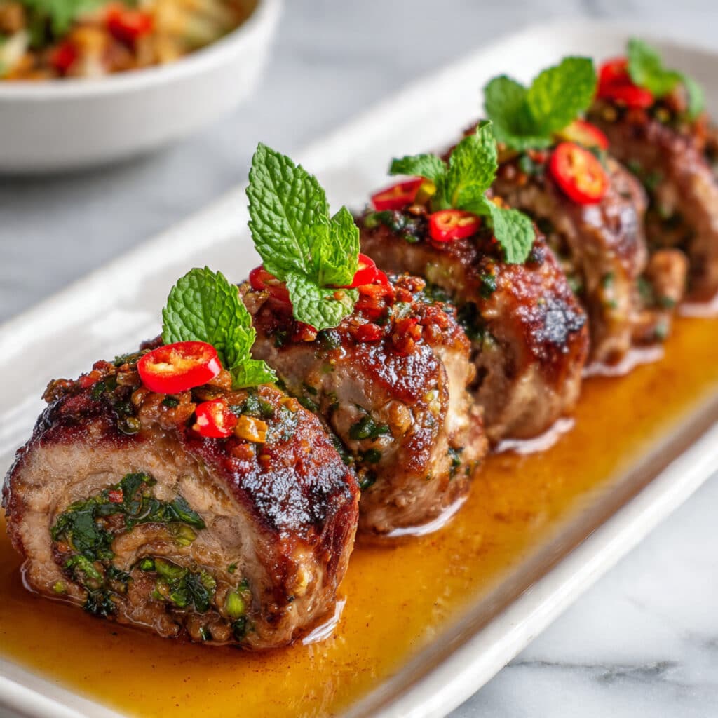 Thai Basil Beef Rolls Recipe