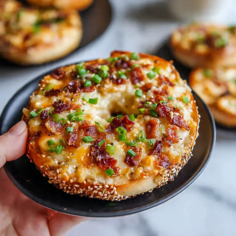 Creamy Bacon Cheddar Bagels Recipe