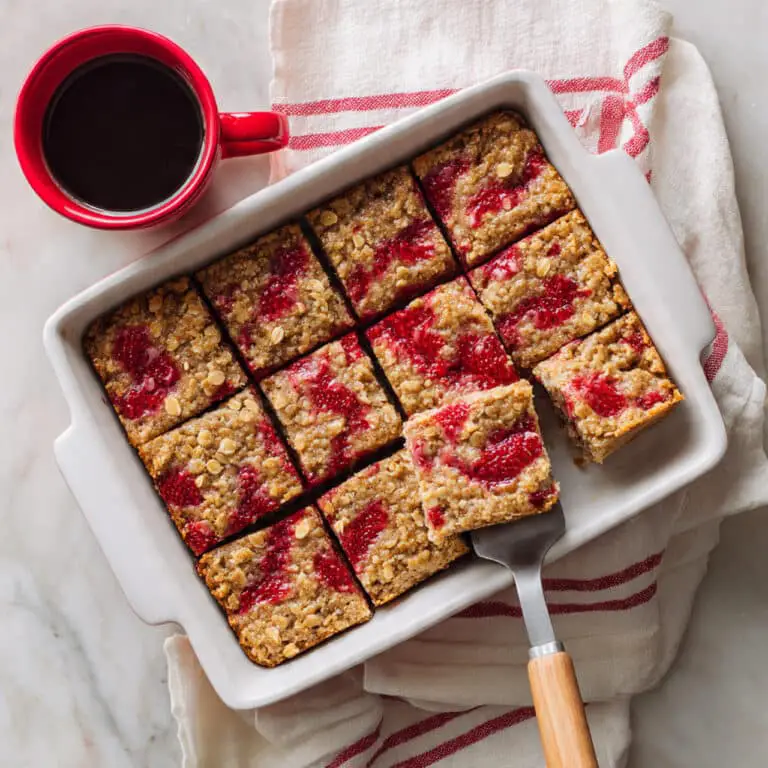 High-Protein Almond Butter & Strawberry Oatmeal Bars Recipe